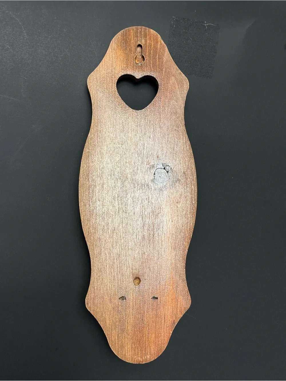 Vintage Wooden Heart Cutout Wall Mount Candle Holder